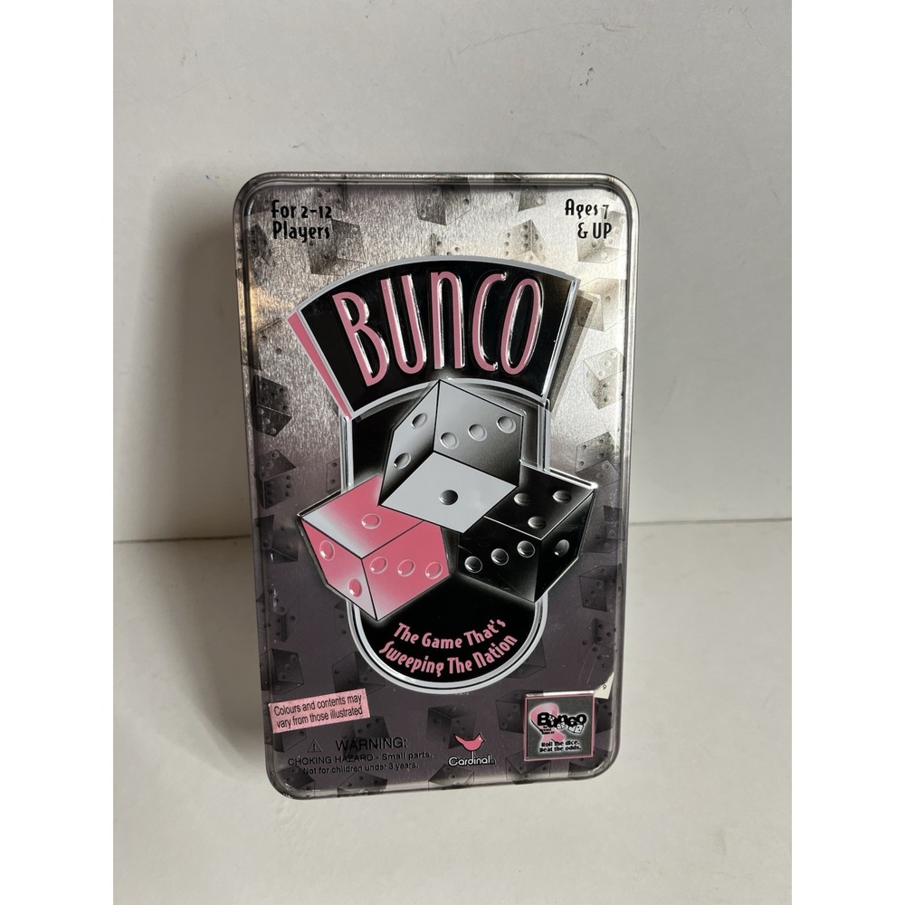 BUNCO Deluxe Game by Cardinal in Tin Ages 7+ Adult
